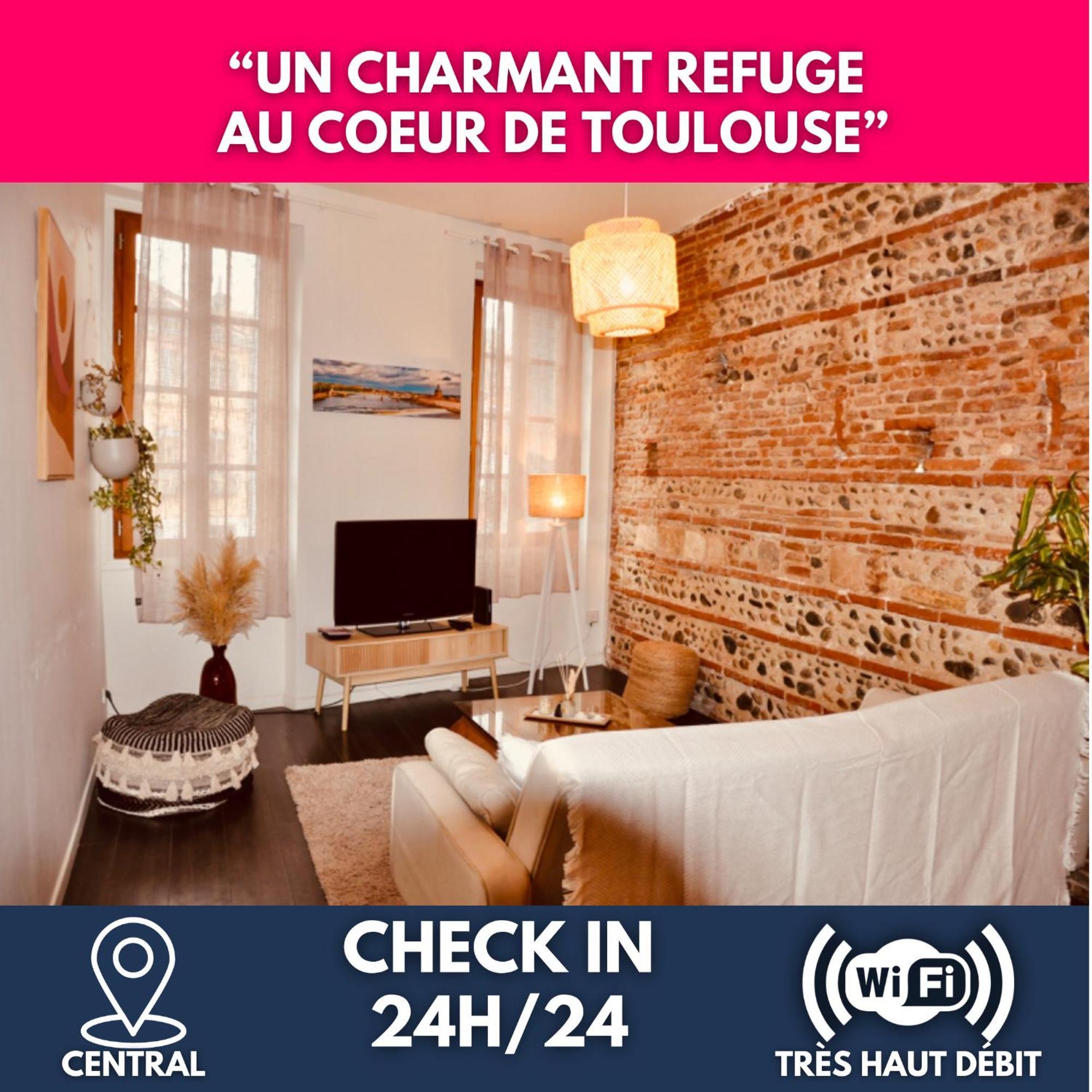 Апартаменты Le Charme D'Arnaud Hypercentre Wifi Accueil Gratuit H24 Тулуза Экстерьер фото